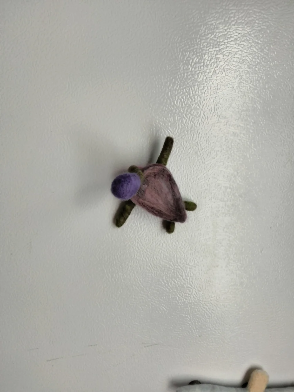 Handmade Needle Felted Turtle Magnet